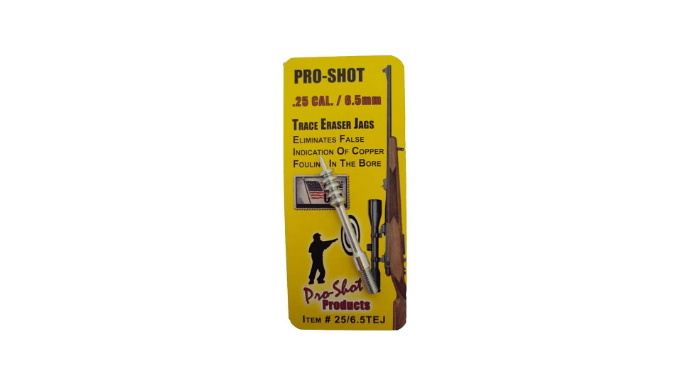 Pro-Shot Trace Erasor Spear Point Jag, .25 Caliber/6.5mm Grendel, #8-32 threads, Silver, 25/6.5TEJ