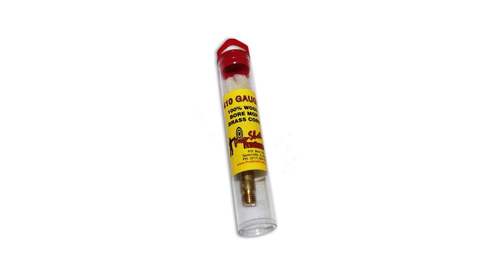 Pro-Shot Pro-Shot Wool Shotgun Mop 410 Gauge, White w/ Brass Core, MP410