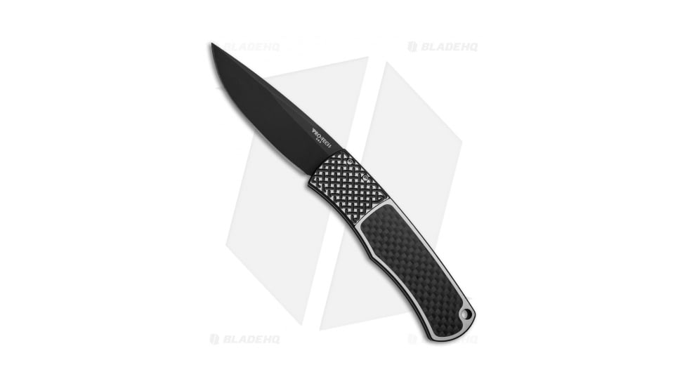 Pro-Tech Knives Magic BR-1 Whiskers Custom Automatic Folding Knife, 3.125in, 154CM, Drop Point Blade, Stainless Steel, Black/Gray Handle, Black/Gray/Black, 7.25 inch, BHQ-36968
