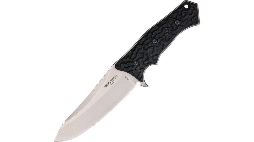 Pro Tech Knives Spindrift Black G-10 Fixed Blade Knife,5.5in,Drop Point Blade,Contoured Black G-10 Handle PTKSD1