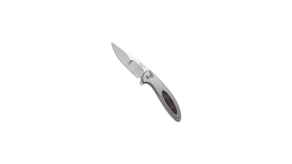 Pro-Tech Pro-Tech Custom Cambria Knife Gray Aluminum + TechnoCarbo Copper 3.5&quot; Mirror, Gray, 154CM, adult, BHQ-218733