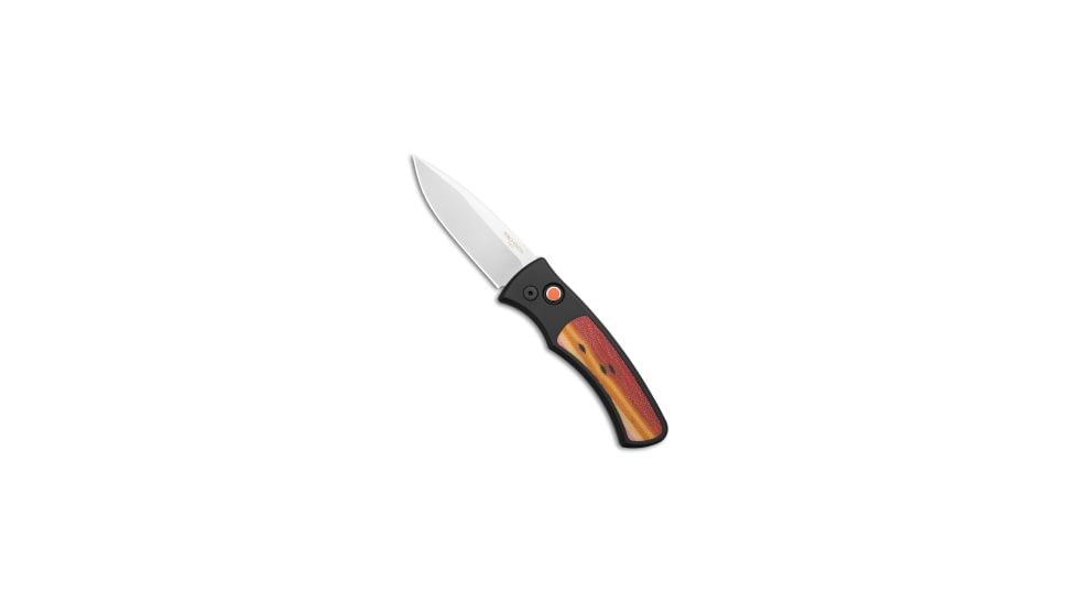 Pro-Tech Pro-Tech Duke 2 Automatic Knife Black Unique Micarta 2.7" SW MagnaCut, Black/Orange/Yellow, CPM MagnaCut, adult, BHQ-226291