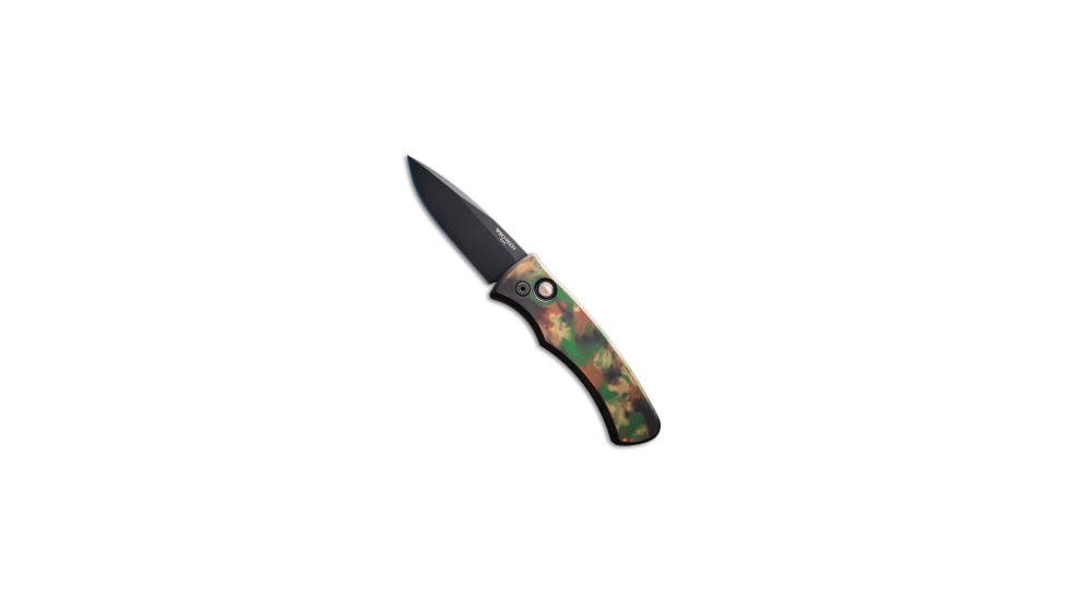Pro-Tech Pro-Tech Duke 2 Automatic Knife Woodland Camo Aluminum 2.7" DLC MagnaCut, Camo, CPM MagnaCut, adult, BHQ-224876
