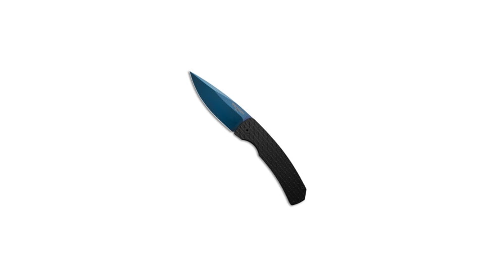 Pro-Tech Knives Magic 2 Whiskers Automatic Folding Knife, 3.75in, 154CM, Spear Point Blade, Aluminum, Black Handle, Feather Al, Sapphire, Black/Blue Sapphire, 8.625 inch, BHQ-218745