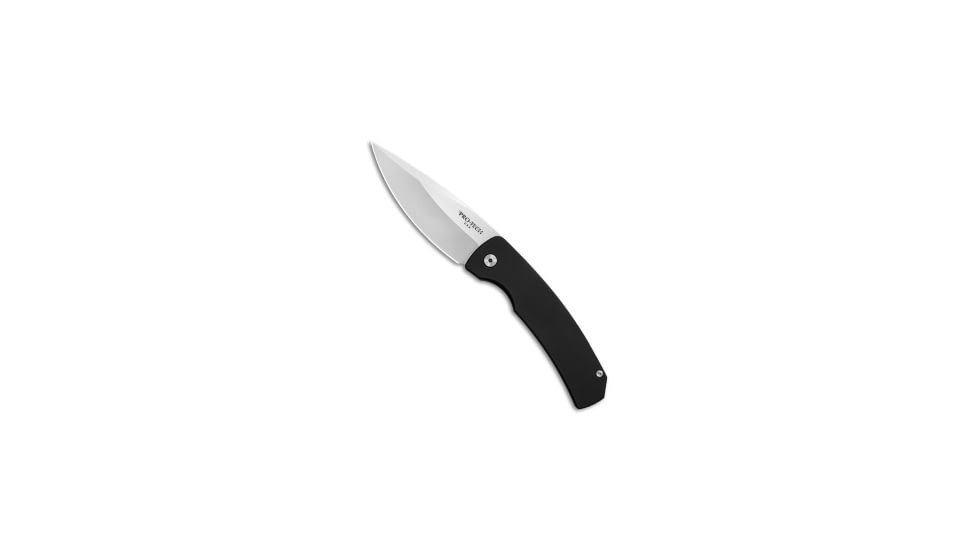 Pro-Tech Knives Magic 2 Whiskers Automatic Folding Knife, 3.75in, 154CM, Drop Point Blade, Aluminum, Black Handle, Stonewash, Black/Gray, 8.625 inch, BHQ-80345