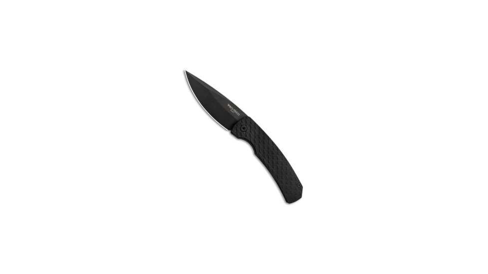 Pro-Tech Knives Magic 2 Whiskers Automatic Folding Knife, 3.75in, 154CM, Spear Point Blade, Aluminum, Black Handle, Feather Texture, Black/Black, 8.625 inch, BHQ-82710