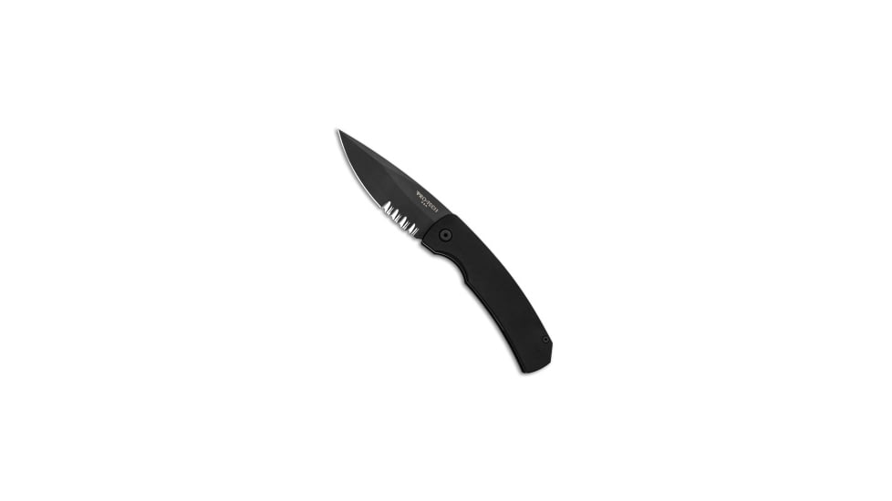 Pro-Tech Knives Magic 2 Whiskers Automatic Folding Knife, 3.75in, 154CM, Spear Point Blade, Aluminum, Black Handle, Tactical, Black Serr, Black/Black, 8.625 inch, BHQ-88630