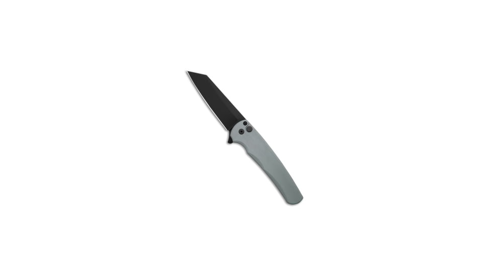 Pro-Tech Pro-Tech Malibu Reverse Tanto Button Lock Knife Gray Al 3.25" DLC MagnaCut, Gray, CPM MagnaCut, adult, BHQ-228324