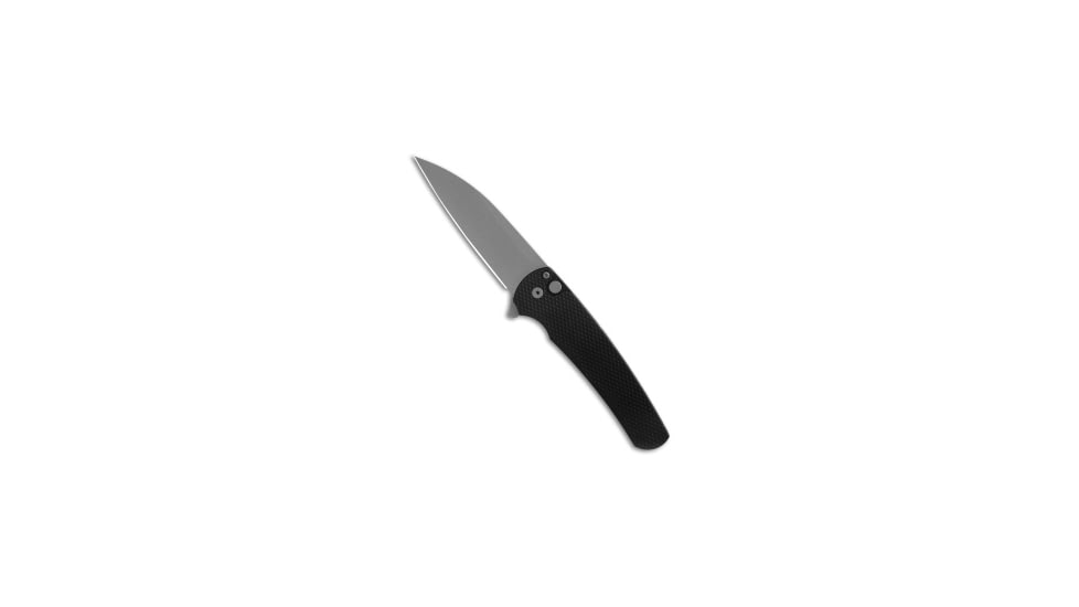 Pro-Tech Knives Malibu Wharncliffe Flipper Folding Knife, 3.25in, CPM MagnaCut, Wharncliffe Blade, Aluminum, Black Handle, Stonewash, Black/Gray, 7.50 inch, BHQ-182153