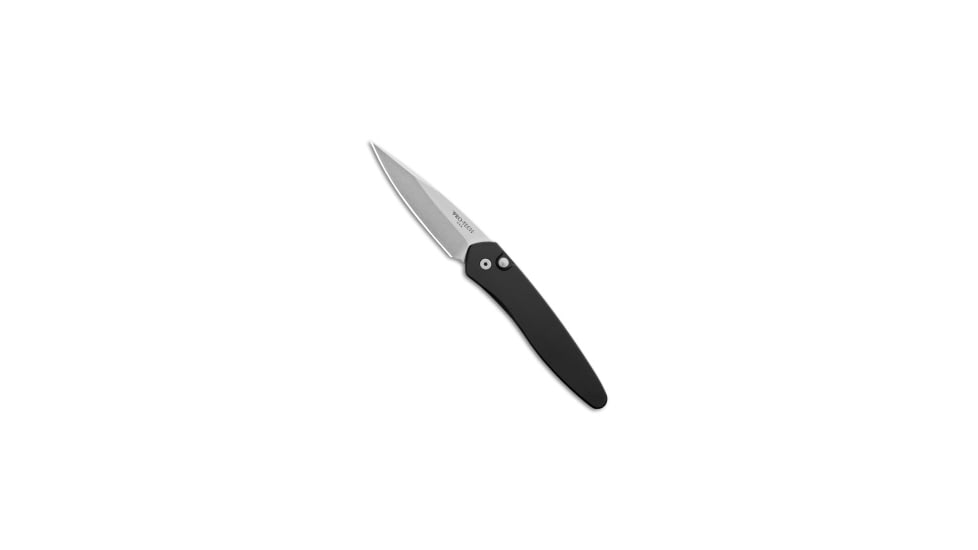 Pro-Tech Pro-Tech Newport Automatic Knife Black 3" Stonewash 3405, Black, CPM S35VN, adult, BHQ-14206
