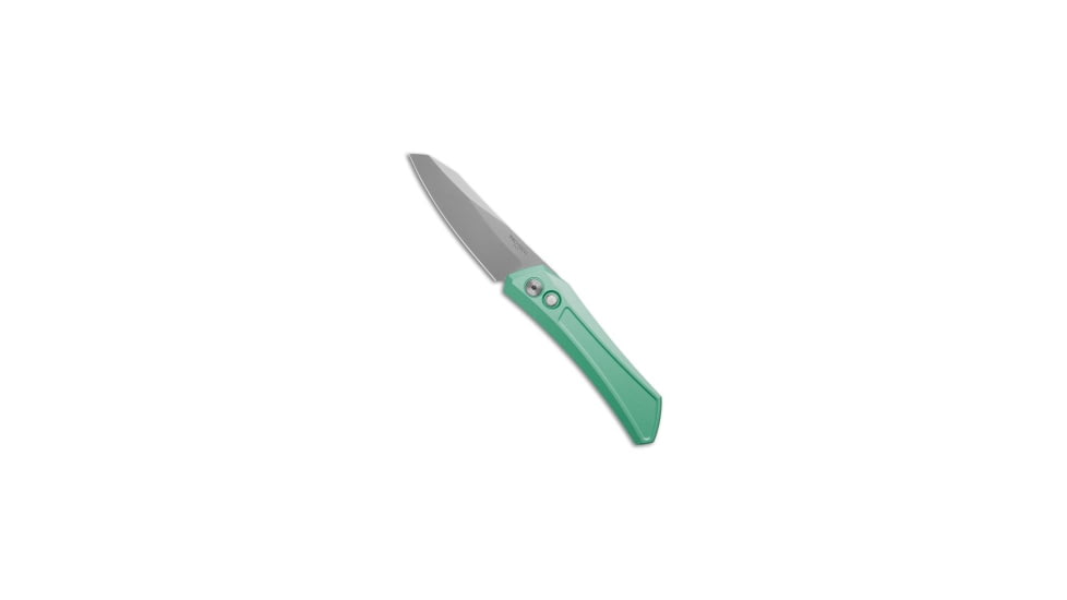 Pro-Tech Knives Oligarch MagnaCut Automatic Folding Knife, 3.25in, CPM MagnaCut, Sheepsfoot Blade, Aluminum, Blue Handle, SW, Blue/Gray, 7.50 inch, BHQ-218738