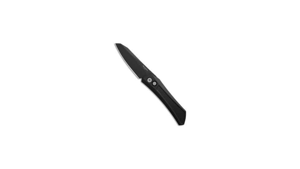 Pro-Tech Knives Oligarch MagnaCut Automatic Folding Knife, 3.25in, CPM MagnaCut, Sheepsfoot Blade, Aluminum, Black Handle, DLC, Black/Black, 7.50 inch, BHQ-205033