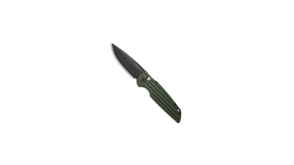 Pro-Tech Pro-Tech Tactical Response TR-3 Automatic Knife Grooved Green Al 3.5" DLC, Green, 154CM, adult, BHQ-228333