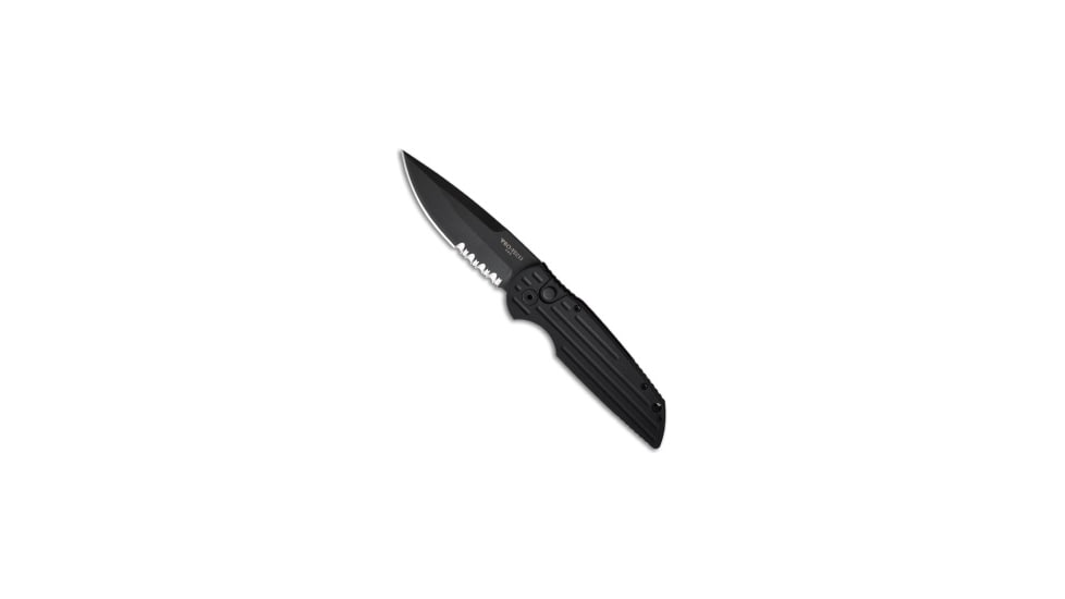 Pro-Tech Knives Tactical Response TR-3 SWAT Automatic Folding Knife, 3.50in, 154CM, Drop Point Blade, Aluminum, Black Handle, Black/Black, 8.00 inch, BHQ-0516