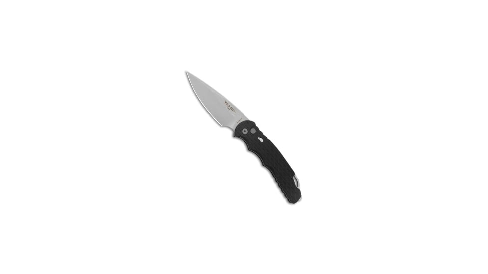 Pro-Tech Knives TR-4.F5 Tactical Response Automatic Folding Knife, 4.00in, CPM MagnaCut, Drop Point Blade, Aluminum, Black Handle, Black/Gray, 9.25 inch, BHQ-92522