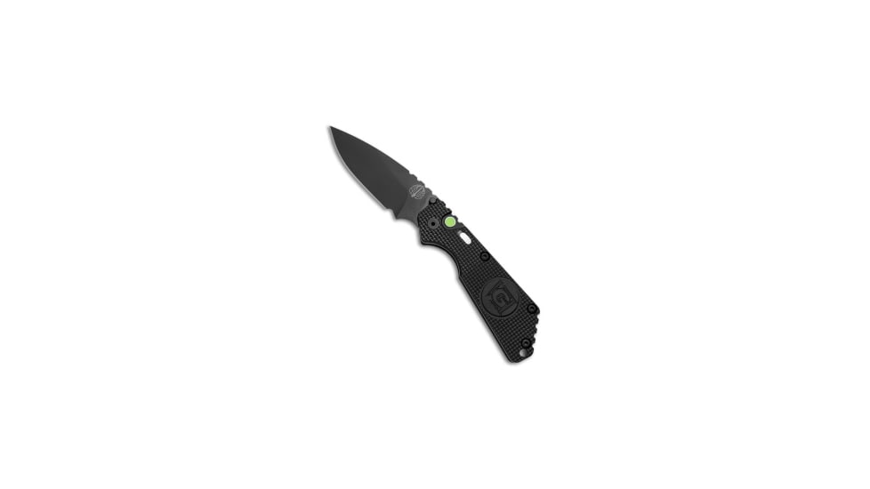 Pro-Tech Knives Strider + SnG Automatic Folding Knife, 3.50in, 154CM, Drop Point Blade, Aluminum, Black Handle, Knurled USN G8, Black/Black, 8.25 inch, BHQ-48985