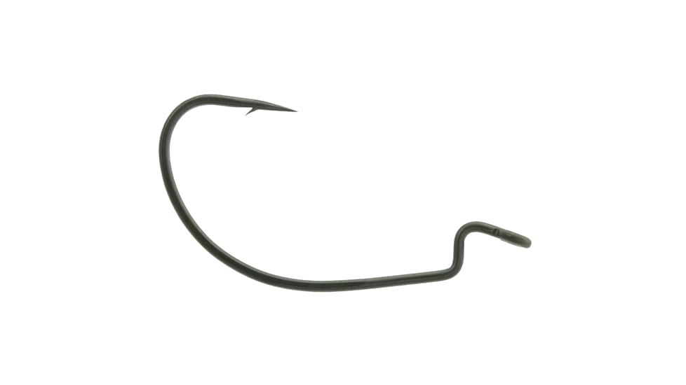 Pro-X PX25Z 2/0 Wide Gap Plus Offset Soft Bait Hook, Forged, Sz 2/0, No Flash Gray, Pro X Point, 5 Pk, PX25Z