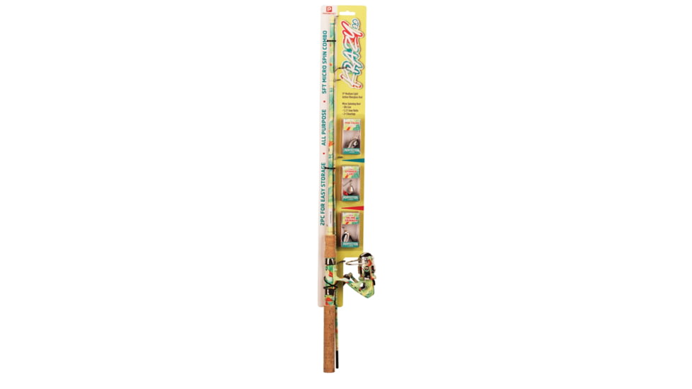 ProFISHiency 5ft Krazy 2.0 Spinning Combo w/Lures, Multicolor, KRZY25SPINCC