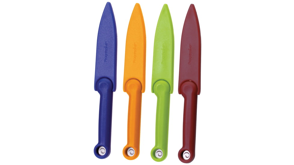Progressive International Food Safety Paring Knives 4 Piece Set Multi Color, GT-3626