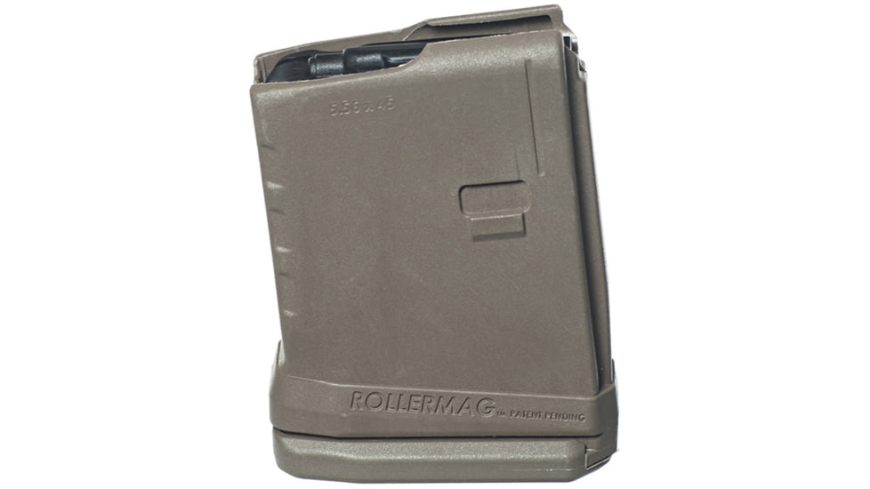 ProMag AR-15 10-Round 5.56 Rollermag Magazine w/Roller Follower, Polymer, Flat Dark Earth, RM-10-FDE