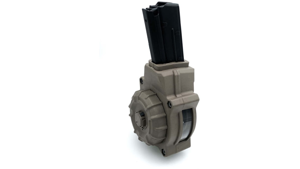 ProMag Magazine 55rd Drum 5.7x28mm Fits AR Style Flat Dark Earth DuPont Zytel Polymer, DRMA80-FDE