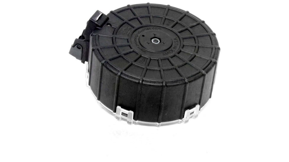 ProMag Saiga 12 Gauge Drum Shotgun Magazine, Polymer, Black, 20 Round, Black, SAI-A6-20RD
