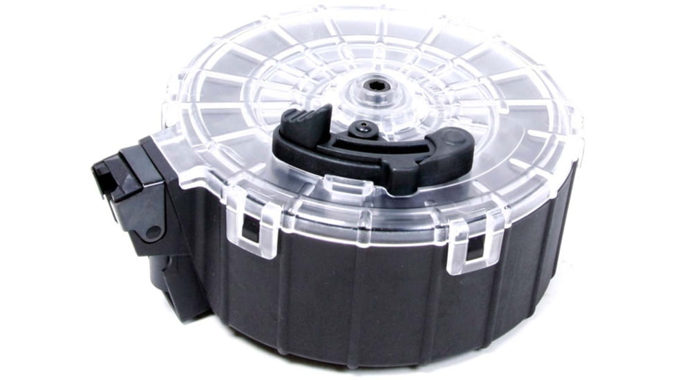 ProMag Saiga 12 Gauge Drum Shotgun Magazine, Polymer, Black, 20 Round, Black, SAI-A6-20RD