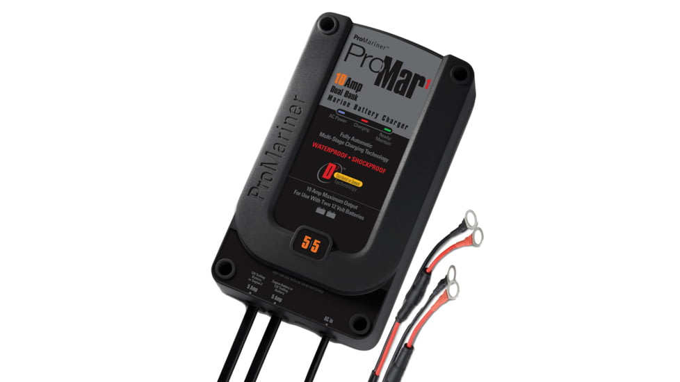 ProMariner 1 5/5 10-Amp 2-Bank Charger ProMar 47645