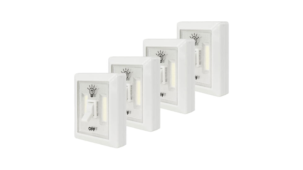 LitezALL Micro Cordless Light Switch 4-pack W/magnet &amp; Batt