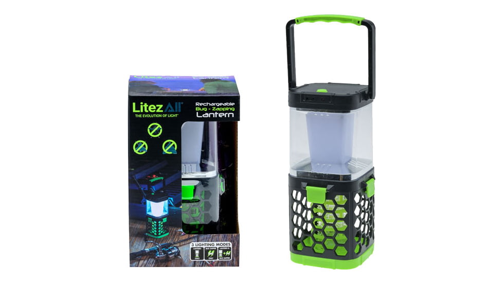 LitezALL Rechargeable Bug Zapper Lantern W/carry Handle