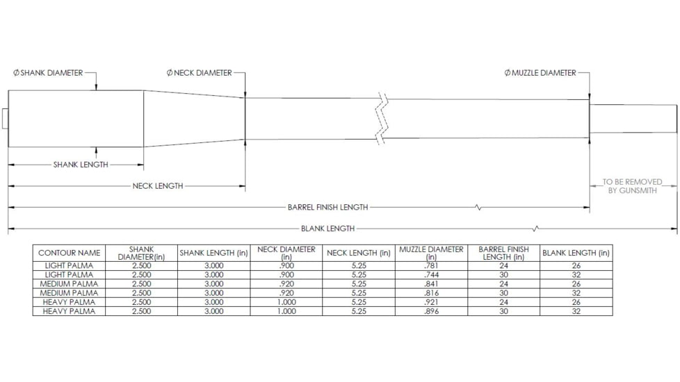 Proof Research Barrel, Bolt, 224, 29 Length, 7 Twist, 4 Groove, Ss, Heavy Palma, 1.25 Breech, 102824
