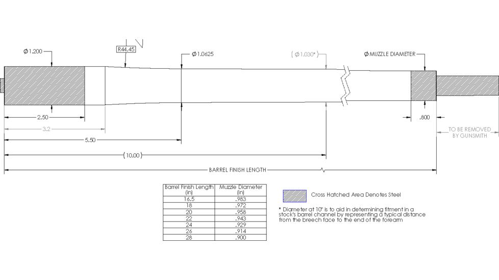 Proof Research Barrel, Bolt, 243, 24 Length, 7.5 Twist, 4 Groove, Cf, Sendero, 104675