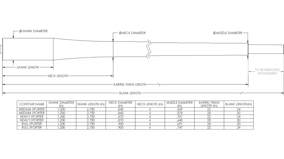Proof Research Bolt Action Stainless Steel Blank Barrel, .375 Caliber, 28 inch, 1-12 Twist, Bull Sporter Profile, Silver, 129227