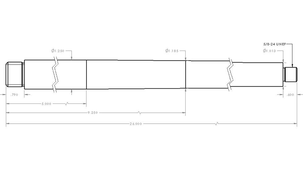 Proof Research Zermatt Arms Pre-Fit Stainless Steel Threaded Barrel, 6mm ARC, TL3/SR3 Action, 26 inch, 5/8x24 Thread, 1-7.5 Twist, Competition Profile, Silver, 129418