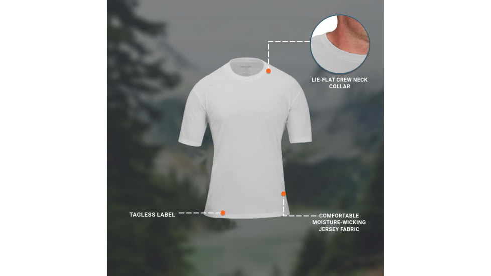 Propper 3 Pack Crew Neck Tee - Mens, White, L, F58306N100L