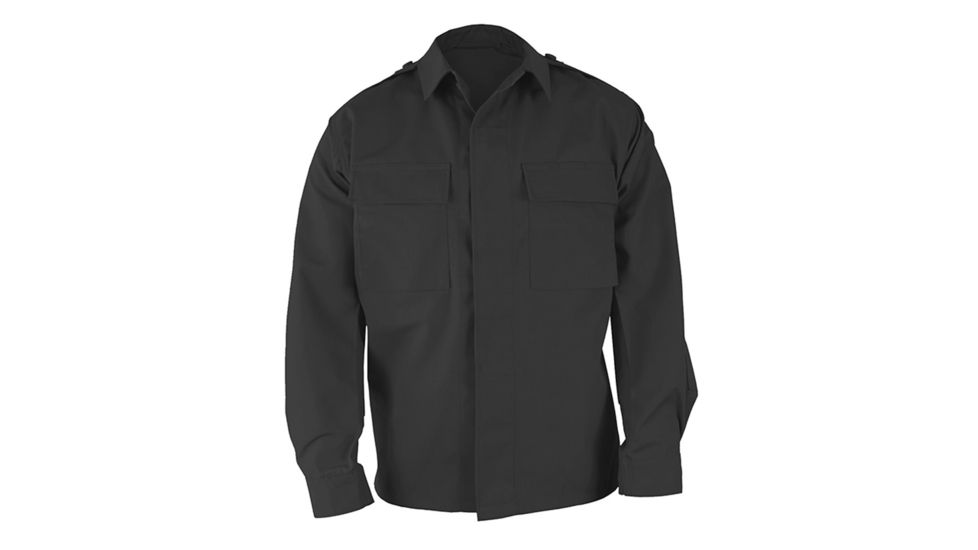 Propper BDU 2-Pocket Coat, 65/35 Poly/Cotton Battle Rip, Size Extra Small-Regular, Dark Grey