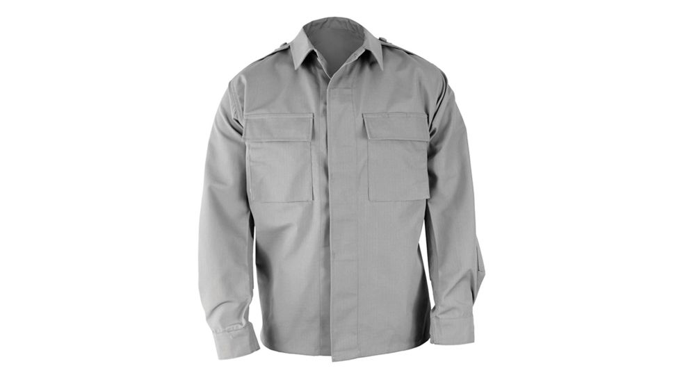 Propper BDU 2-Pocket Coat, 65/35 Poly/Cotton Battle Rip, Size Extra Small-Regular, Grey
