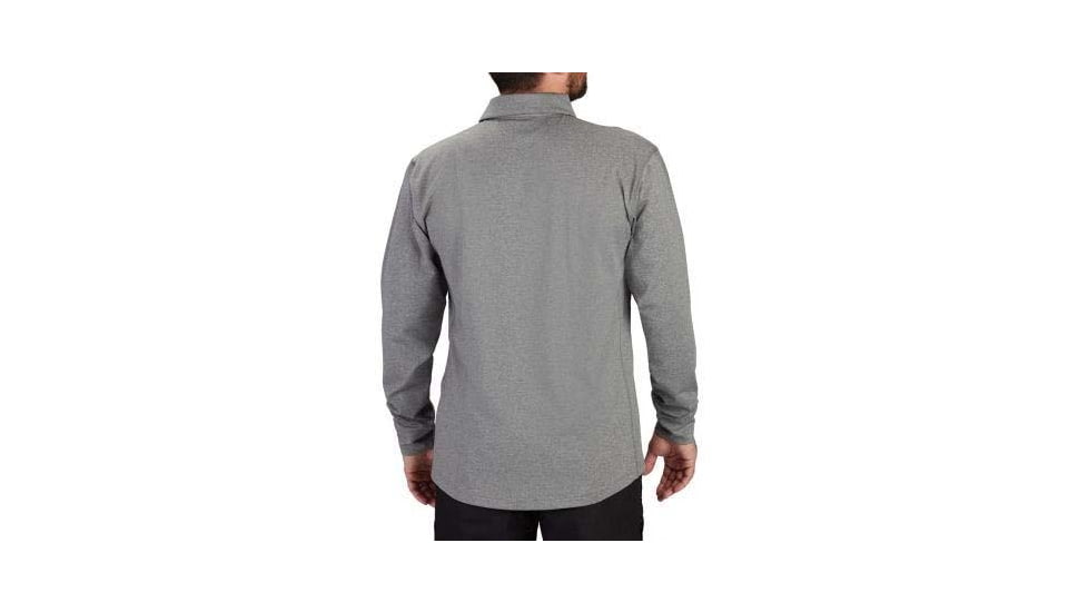 Propper EdgeTec Long Sleeve Polo - Mens, Heather Grey, 5XL, F58245M0235XL