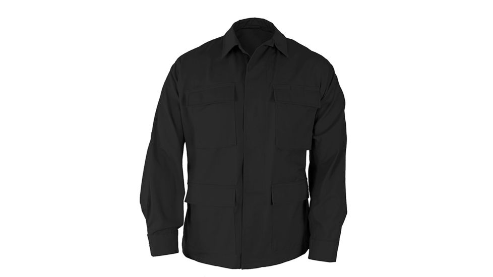Propper Genuine Gear BDU Coat, 60/40 Cotton/Poly Ripstop - Men's, Black, Extra Small, Regular, F545025001XS2