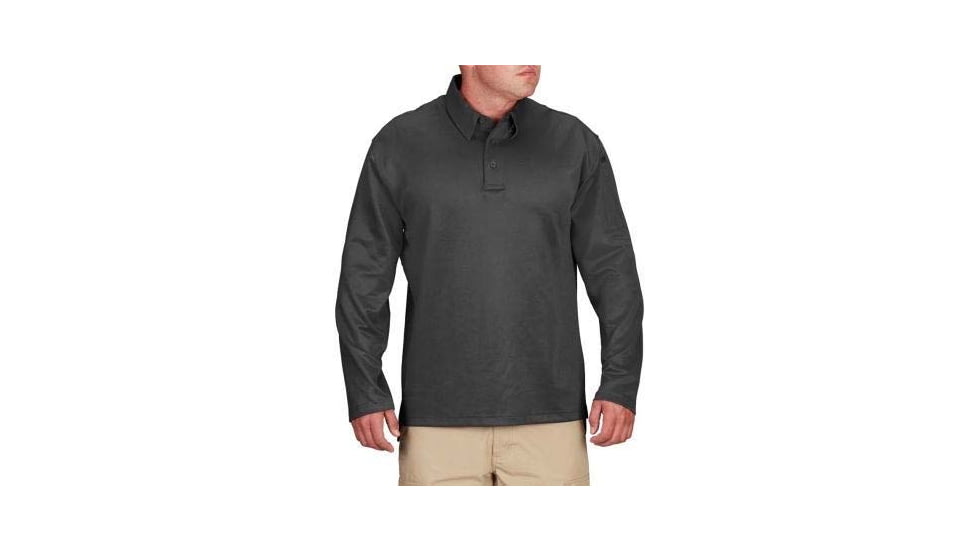 Propper I.C.E. Performance Long Sleeve Polo - Mens, Charcoal, M, F531572015M