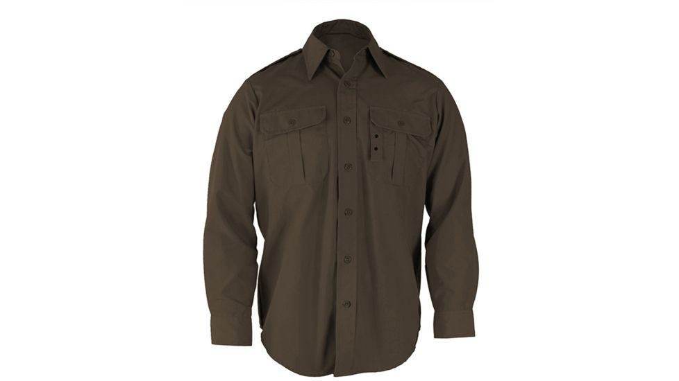 Propper Long Sleeve Tactical Shirt, 65/35 Poly/Cotton Battle Rip, Small-Regular, Brown