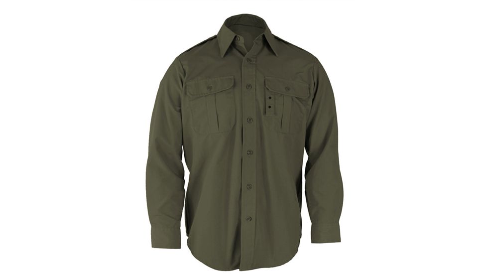 Propper Long Sleeve Tactical Shirt, 65/35 Poly/Cotton Battle Rip, Small-Regular, Olive Green