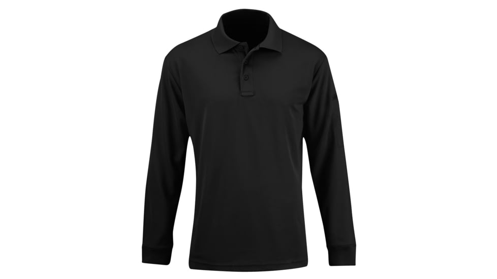 Propper Long Sleeve Uniform Polo - Mens, Black, Small, F53564C001S
