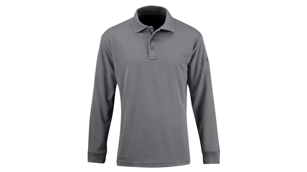 Propper Long Sleeve Uniform Polo - Mens, Grey, 4XL, F53564C0204XL