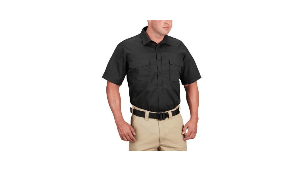 Propper RevTac Stretch Tactical Short Sleeve Shirt - Mens, Black, 5XL, F5314050015XL