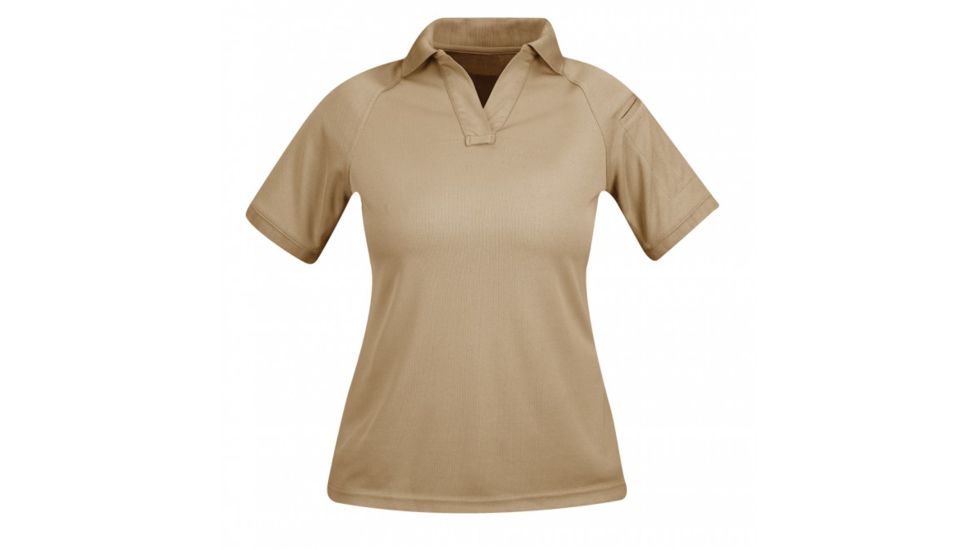 Snag Free Short Sleeve Polo, Womens, Silver Tan, Small