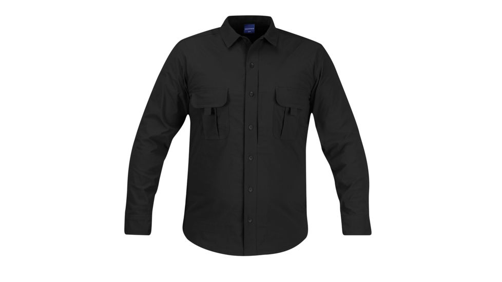 PROPPER Summerweight Tactical Mens Long Sleeve Shirt, Black, 3XL-L F53463C0013XL3