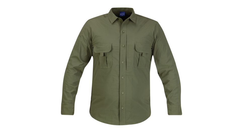 PROPPER Summerweight Tactical Mens Long Sleeve Shirt, Olive Green, 3XL-L F53463C3303XL3