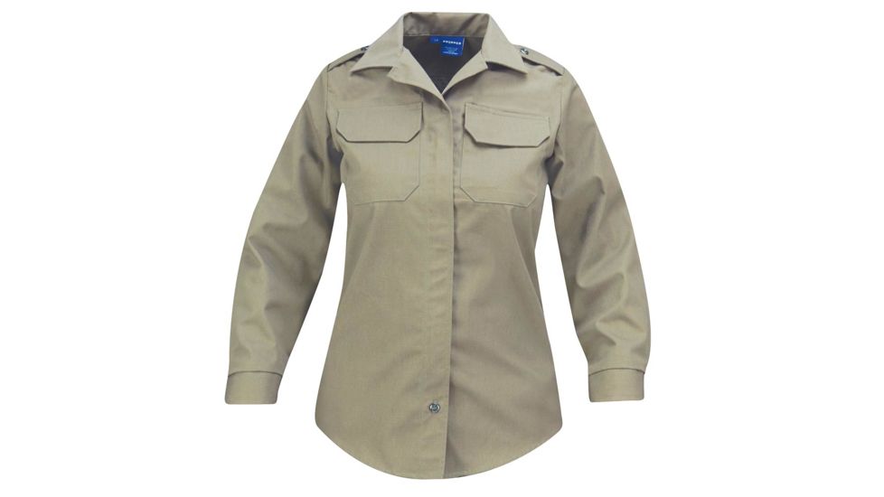 Propper Womens LDS - Long Sleeve Shirt, Silver Tan, 2XL, F53003V277XXL