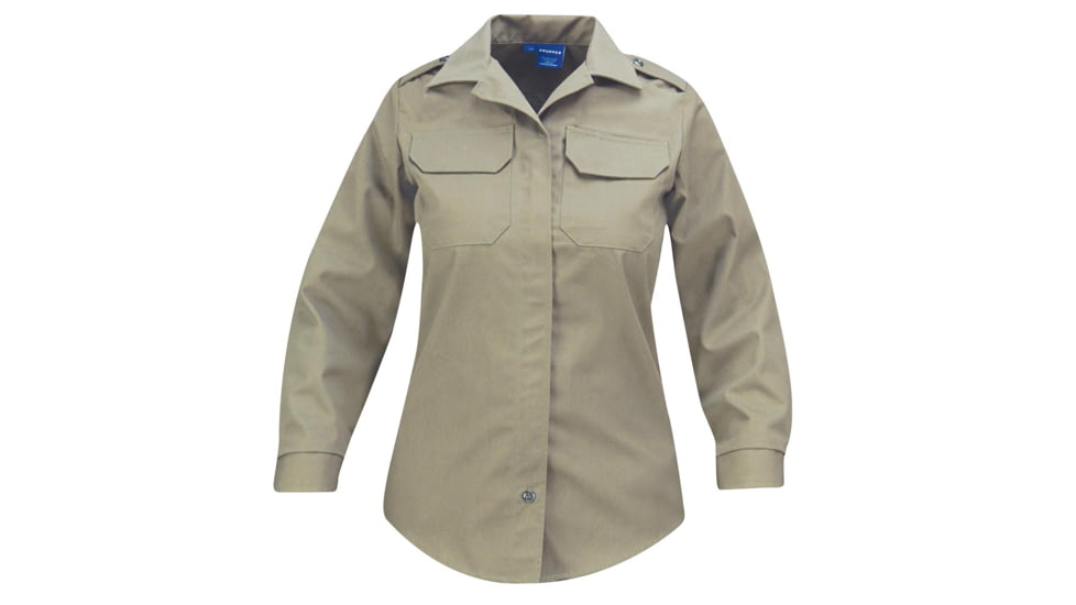 Propper Womens LDS - Long Sleeve Shirt, Silver Tan, Extra Small, F53003V277XS